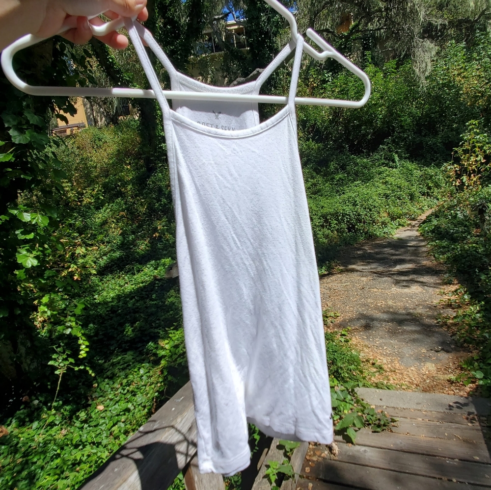 white tank top